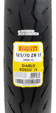 Cargar imagen en el visor de la galería, Llanta Pirelli Diablo Rosso Iv 120/70 Zr 17 58w S1000rr V4