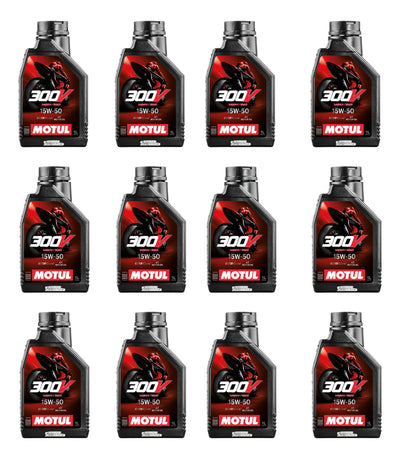 Caja 12 Pz Aceite Motul 300v 15w50 R6r R1 Gsxr Zx6r S1000rr
