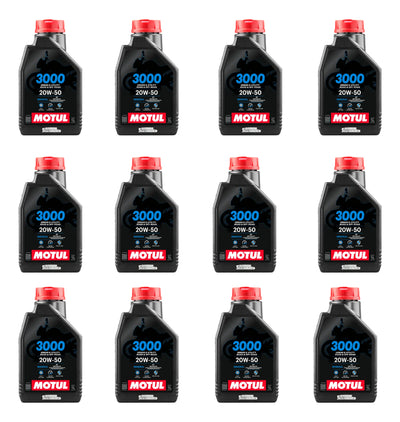 Caja 12 Pz Aceite Motul 3000 20w50 Pulsar Fz R6r R1 Gsxr Zx6