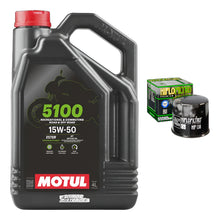 Cargar imagen en el visor de la galería, Kit Filtro Hiflo 4l Aceite Motul 5100 R1 Gsxr 1000 1000rr Zx