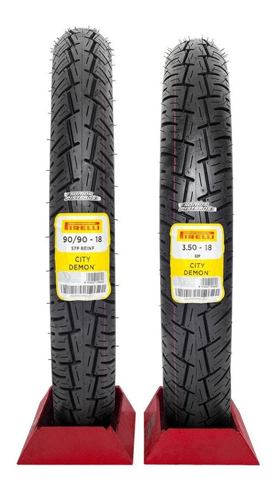 Llantas 90/90 18 57p Cc Y 3.50 18  62p Cc City Demon Pirelli