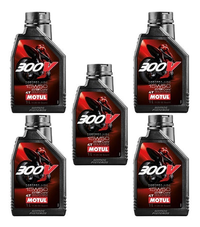 5l Aceite Moto Motul 300v Race 15w50 R6 R1 Gsxr Zx6r S1000rr