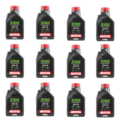 Caja 12 Pz Aceite Motul 5100 10w40 Pulsar Fz R6r R1 Gsxr Zx6