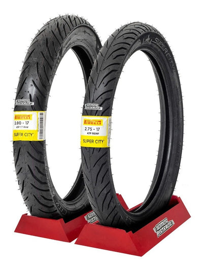 Llantas 2.75 17 47p Reinf Y 3.00 17 45p Super City Pirelli