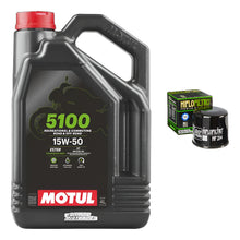 Cargar imagen en el visor de la galería, Kit Filtro Hiflo 4l Aceite Motul 5100 R1 Gsxr 1000 1000rr Zx