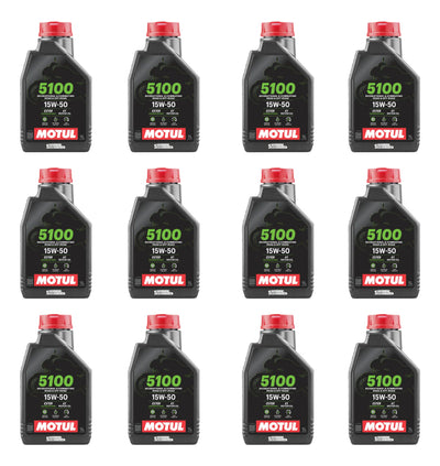 Caja 12 Pz Aceite Motul 5100 15w50 Pulsar Fz R6r R1 Gsxr Zx6