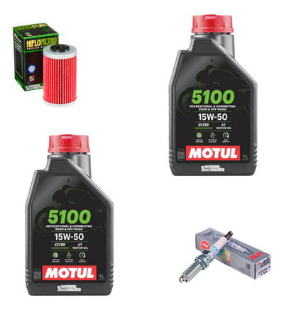 Kit Afinación Duke Rc 200 250 390 2l Motul 5100 Bujia Filtro