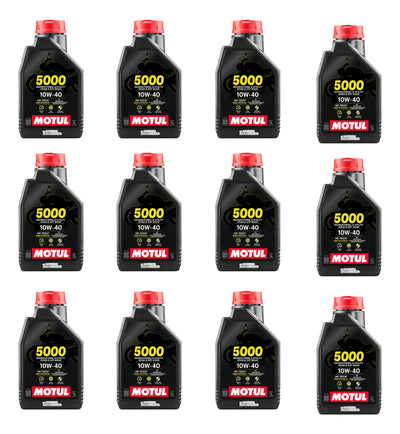 Caja 12 Pz Aceite Motul 5000 10w40 Pulsar Fz R6r R1 Gsxr Zx6