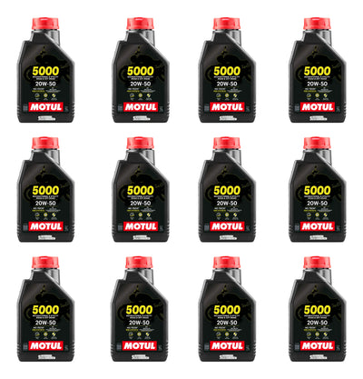 Caja 12 Pz Aceite Motul 5000 20w50 Pulsar Fz R6r R1 Gsxr Zx6