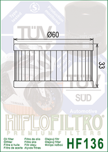 Cargar imagen en el visor de la galería, Filtro Aceite HiFlo HF-136 DR250 TU250 BETAMOTOR 350 351