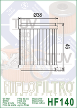 Cargar imagen en el visor de la galería, Filtro Aceite HiFlo HF-140 YFZ450 WR250 XT250 YZ250 YZ450