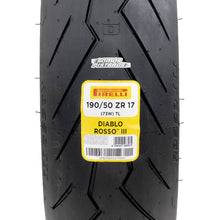 Cargar imagen en el visor de la galería, LLanta Pirelli Diablo Rosso III 190/50 ZR 17 73W GSXR R6R ZX