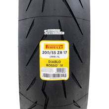 Cargar imagen en el visor de la galería, LLanta Pirelli Diablo Rosso IV 200/55 ZR17 78W S1000RR V4