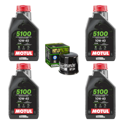 Kit Filtro Hiflo 4l Aceite Motul 5100 10W40 R1 GSXR 1000 1000RR ZX