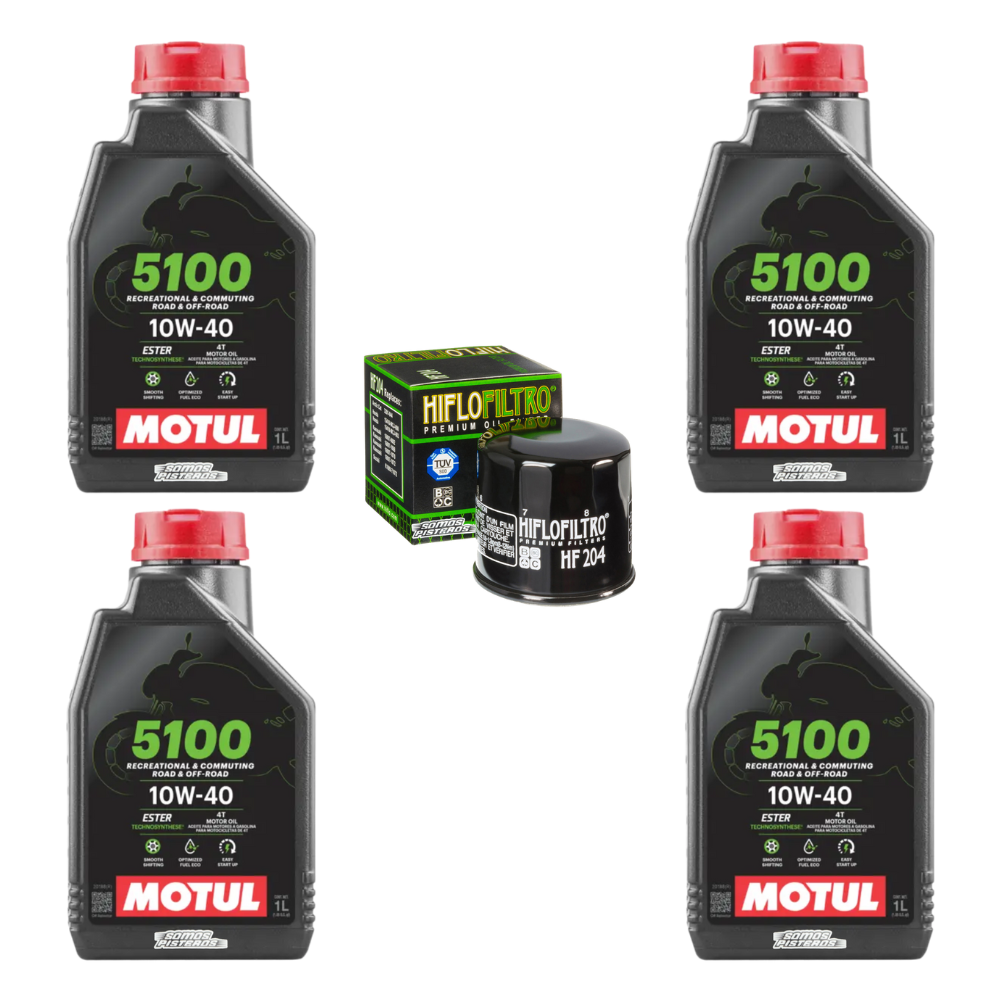 Kit Filtro Hiflo 4l Aceite Motul 5100 10W40 R1 GSXR 1000 1000RR ZX