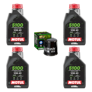 Kit Filtro Hiflo 4l Aceite Motul 5100 10W40 R1 GSXR 1000 1000RR ZX