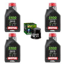 Cargar imagen en el visor de la galería, Kit Filtro Hiflo 4l Aceite Motul 5100 10W40 R1 GSXR 1000 1000RR ZX