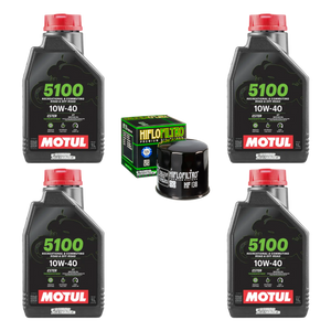 Kit Filtro Hiflo 4l Aceite Motul 5100 10W40 R1 GSXR 1000 1000RR ZX