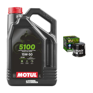 Kit Filtro Hiflo 4l Aceite Motul 5100 15W50 R1 GSXR 1000 1000RR ZX