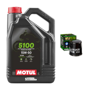 Kit Filtro Hiflo 4l Aceite Motul 5100 15W50 R1 GSXR 1000 1000RR ZX