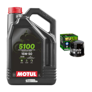 Kit Filtro Hiflo 4l Aceite Motul 5100 15W50 R1 GSXR 1000 1000RR ZX