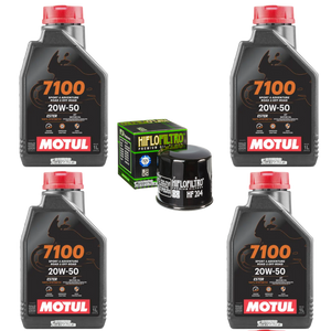 Kit Filtro Hiflo 4l Aceite Motul 7100 20W50 R1 GSXR 1000 1000RR ZX