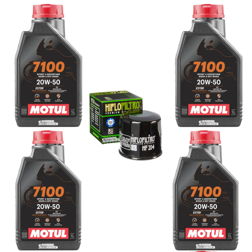 Kit Filtro Hiflo 4l Aceite Motul 7100 20W50 R1 GSXR 1000 1000RR ZX
