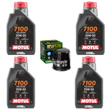 Cargar imagen en el visor de la galería, Kit Filtro Hiflo 4l Aceite Motul 7100 20W50 R1 GSXR 1000 1000RR ZX