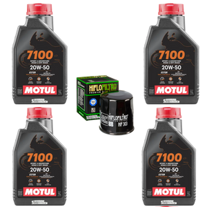 Kit Filtro Hiflo 4l Aceite Motul 7100 20W50 R1 GSXR 1000 1000RR ZX