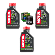 Cargar imagen en el visor de la galería, Aceite Motul 5100 10W40 Filtro HF R6r 600rr Gsxr Ninja 400 R6s FZ