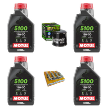 Cargar imagen en el visor de la galería, KIT DE AFINACION SERVICIO YAMAHA R1 09 21 MOTUL 5100 NGK HF