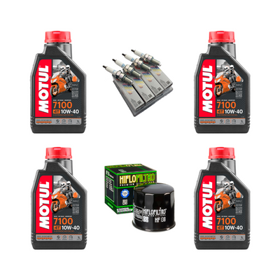 Kit Afinacion Motul 7100 10W40 Ngk Hf Zx10r 08-15 Gsxr 1000 07-20
