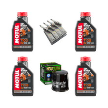 Cargar imagen en el visor de la galería, Kit Afinacion Motul 7100 10W40 Ngk Hf Zx10r 08-15 Gsxr 1000 07-20