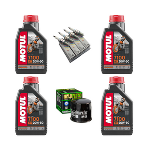 Kit Afinacion Motul 7100 20W50 Ngk Hf Zx10r 08-15 Gsxr 1000 07-20