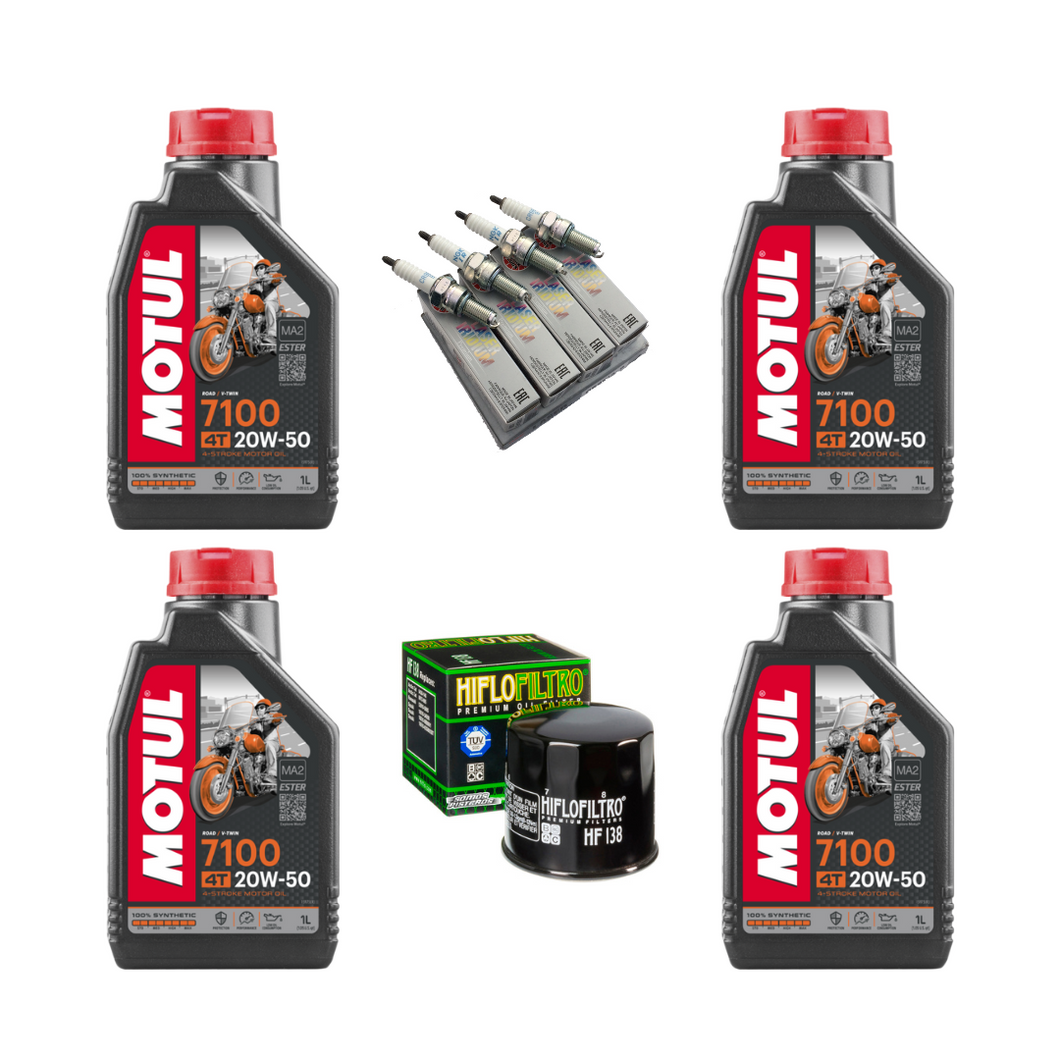 Kit Afinacion Motul 7100 20W50 Ngk Hf Zx10r 08-15 Gsxr 1000 07-20