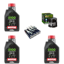Cargar imagen en el visor de la galería, KIT AFINACION MOTUL 5100 NGK HIFLO R6R R6S GSXR CBR600 F4I