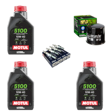 Cargar imagen en el visor de la galería, KIT AFINACION MOTUL 5100 NGK HIFLO R6R R6S GSXR CBR600 F4I
