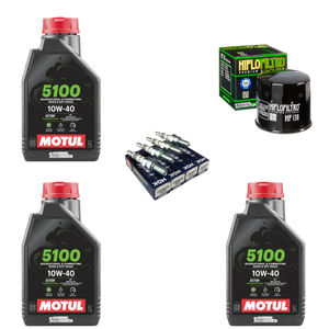 KIT AFINACION MOTUL 5100 NGK HIFLO R6R R6S GSXR CBR600 F4I
