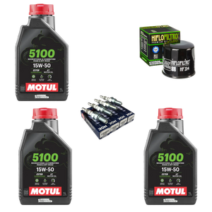 KIT AFINACION MOTUL 5100 NGK HIFLO R6R R6S GSXR CBR600 F4I