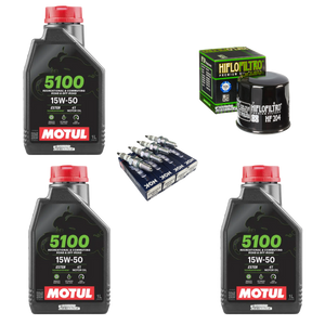KIT AFINACION MOTUL 5100 NGK HIFLO R6R R6S GSXR CBR600 F4I