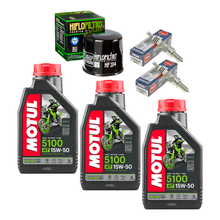 Cargar imagen en el visor de la galería, Kit Afinacion R3 Mt03 3l Motul 5100 2 Ngk Iridium Hf Premium