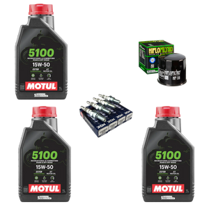 KIT AFINACION MOTUL 5100 NGK HIFLO R6R R6S GSXR CBR600 F4I