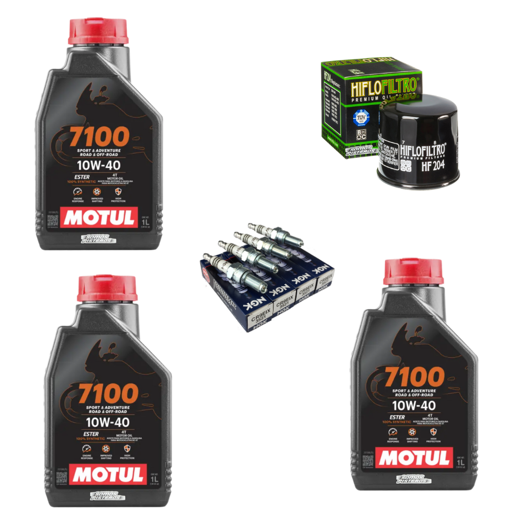 KIT AFINACION MOTUL 7100 NGK HIFLO R6R R6S GSXR CBR600 F4I