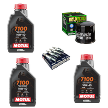 Cargar imagen en el visor de la galería, KIT AFINACION MOTUL 7100 NGK HIFLO R6R R6S GSXR CBR600 F4I