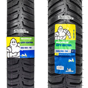 Llantas Michelin City Extra  90/90 18 y 120/80 16 GZ150 V15