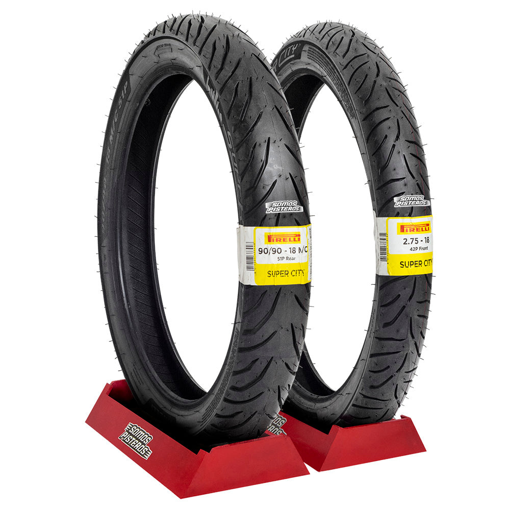 Llantas 2.75 18 y 90/90 18 Super City Pirelli Ybr CGL 125