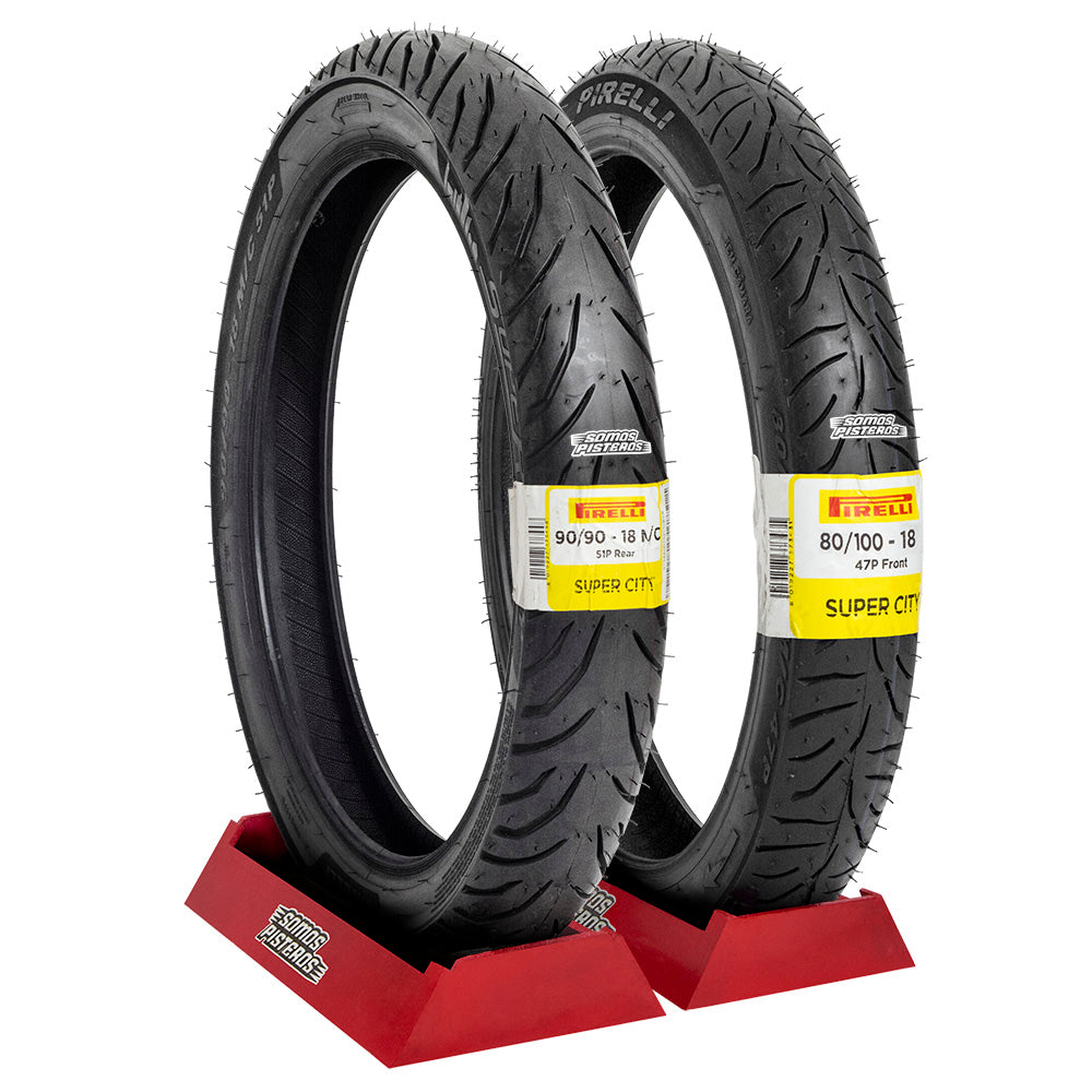 Llantas 80/100 18 y 90/90 18 Super City Pirelli GL150 CARGO