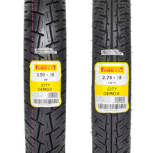 Cargar imagen en el visor de la galería, Llantas 2.75 18 42 sc/cc y 3.50 18 62P cc City Demon Pirelli