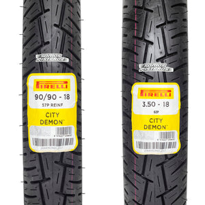 Llantas 90/90 18 57P cc y 3.50 18  62P cc City Demon Pirelli