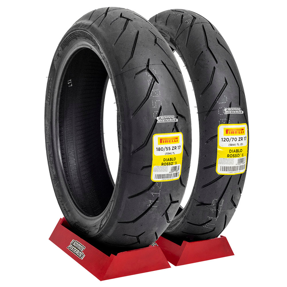 Llantas 120/70 y 180/55 Diablo Rosso II Pirelli R6R ZX6R GSX